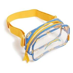 NWT Vera Bradley NFL Chargers Powder Blue and Gold Bandana Clear Small Belt Bag